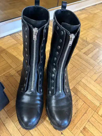  Women’s Leather Combat boots size 10B, View more