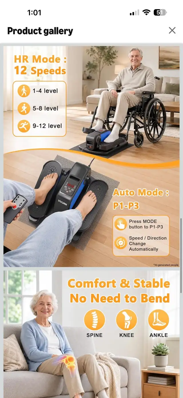 VIVURN Under Desk Elliptical565629663398471683