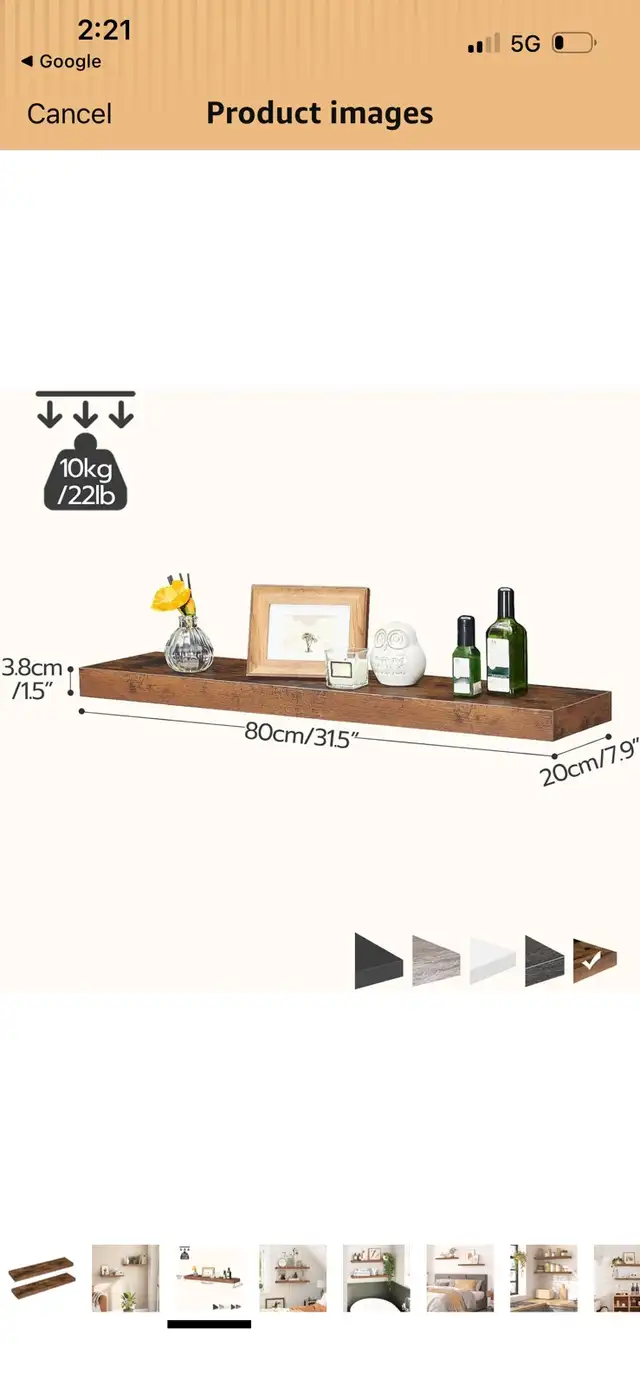 New Floating Wall Shelves (Set of 2) in Home Décor & Accents in Mississauga / Peel Region - Image 4