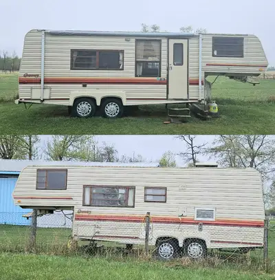 ☘️ Pickup location - Pipestone Alberta ☘️ 1986 Companion Fifth Wheel Camping Trailer Model: Kit 240...