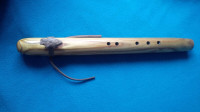 Native American 5 Hole Sumac Flute With Ancient Arrowhead