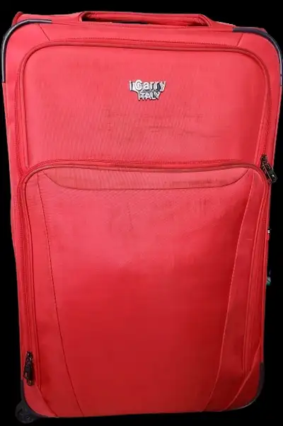 Red luggage bag used!! Light weight Used good Size : 17"width x 28" Height x 11" depth Sold as is. P...