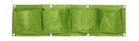 Horizontal 4-Pocket Green Grow Bags