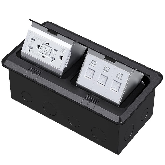 NEW: Dual Pop-Up Floor Electrical Outlet Box Kit in Electrical in Markham / York Region