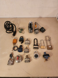 Assorted Padlocks with Keys and Gun Lock From $5 to $20