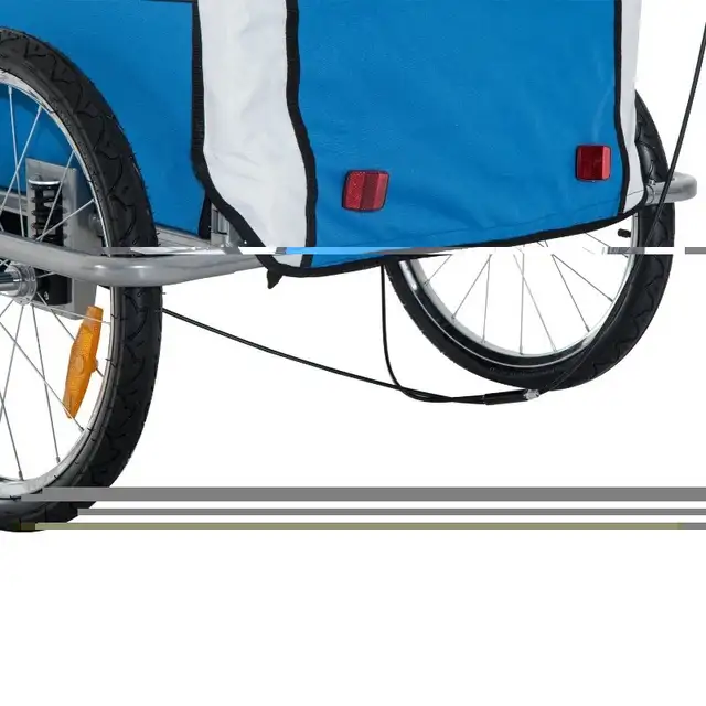  2-in-1 Double Baby Bike Trailer Child Bike Stroller Foldable Jo in Kids in Markham / York Region - Image 10