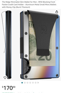 The Ridge Minimalist Slim Wallet for Men - RFID Blocking Front P