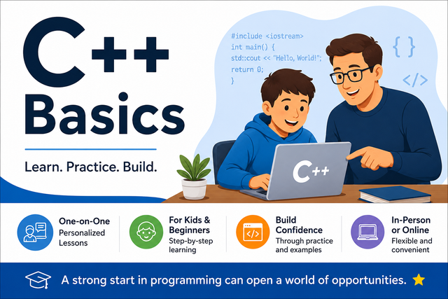 Beginner C++ Programming Tutor – $20/hour451077287246581760