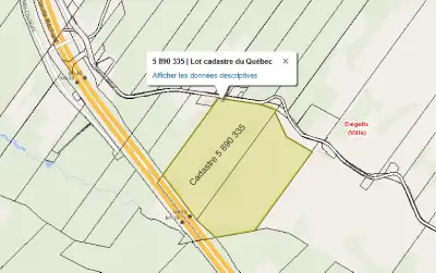 - Terrain Agricole - Chemin Neuf Dégelis - Directement sur l'autoroute Trans-Canadienne - Cadastre #...