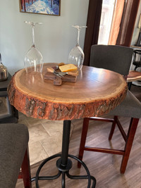 Live edge Black Cherry bistro table or flower table