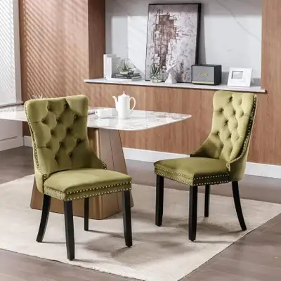 dining chairs set of 2 velvet, View more