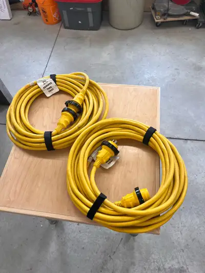2- 50ft 30A Marinco shore power cables. 30Amp watertight Marine grade power cords Like new $100 each...