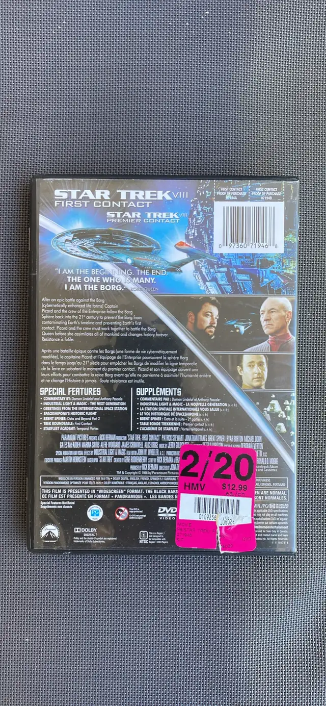 Star Trek First Contact DVD in CDs, DVDs & Blu-ray in City of Toronto - Image 3