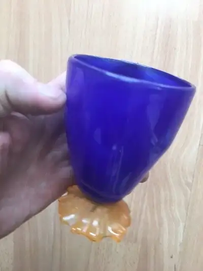 Lovely One of a Kind Hand Blown Wine Glass Unique Albertan Art, View more