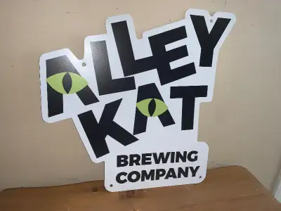 Alley Kat Brewing Company Mint Condition beer bar tin sign, View more