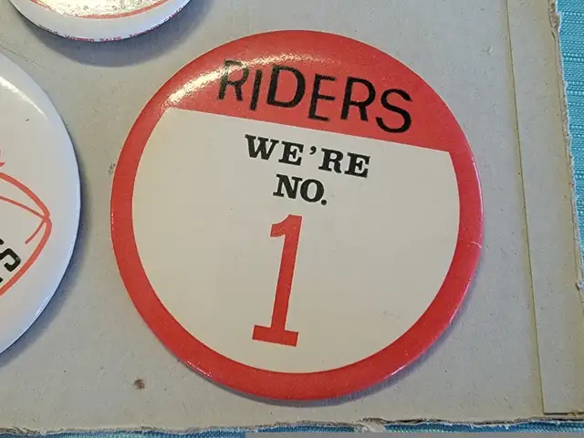 7 CFL Ottawa Roughrider Buttons / Pinbacks65115210464643123