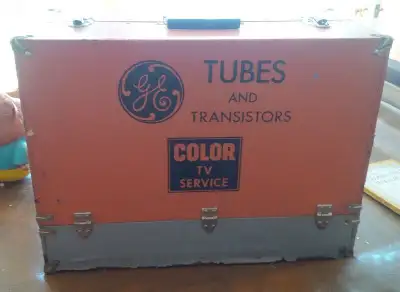 Old GE Color TV Tubes Transistors Repair Service Kit No Contents, View more