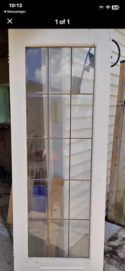 French door with bevel glass 30”x80” no hole lock predrill in good condition asking $100