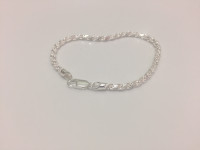 Diamond Cut 3.2mm Rope Bracelets - 925 STERLING SILVER