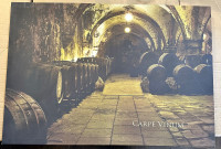 Wine barrel art - stretched canvas