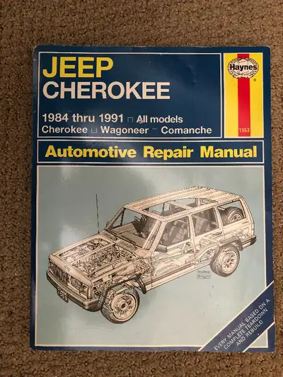 Jeep Cherokee Repair Manual 1984 thru 1991. If the ad is showing on Kijiji it is available.