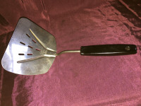 Vintage Foley Wide Curved Slotted Spatula /  Flipper / Lifter