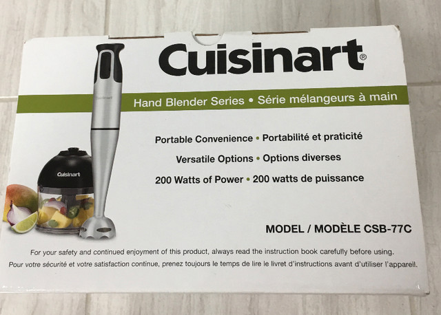 NEW Cuisinart CSB-77C Smart Stick Hand Blender with accessories in Processors, Blenders & Juicers in City of Toronto - Image 3