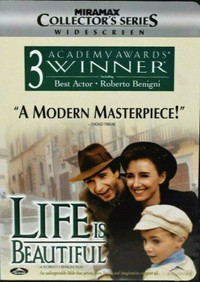LIFE IS BEAUTIFUL DVD 1998 Roberto Benigni Holocaust War Italian