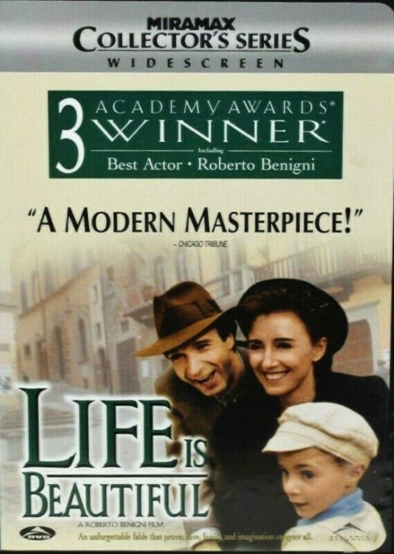 LIFE IS BEAUTIFUL DVD 1998 Roberto Benigni Holocaust War Italian dans CD, DVD et Blu-ray  à Ville de Montréal