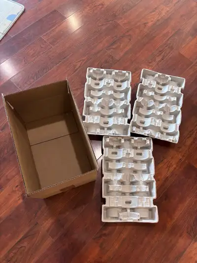 Sturdy cardboard boxes with molded inserts, designed for safely holding up to 6 wine bottles. ✔ Grea...