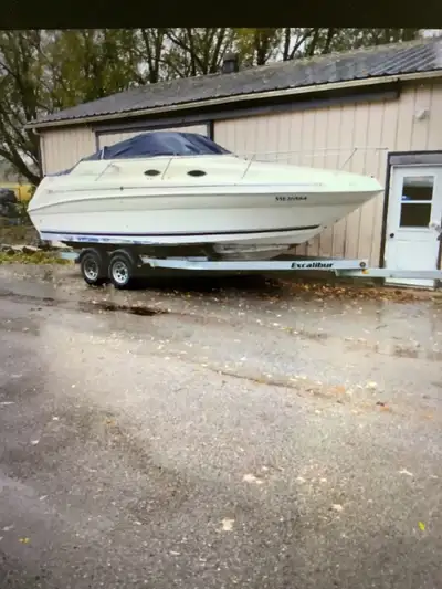 Rebuilt motor (20 hrs); new large Bimini canvas; new bellows and steering cable; $14,500 ($18,500 wi...