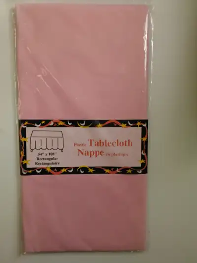 Plastic Tablecloth  -  Nappe en plastique, View more