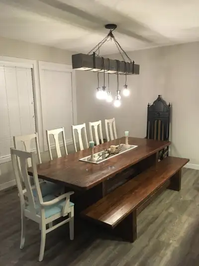 Custom RUSTIC tables (with or without benches ), coffee tables or benches made to order. Pricing var...