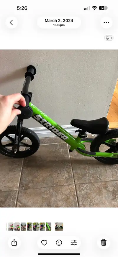 New Strider Kids Balance Bike – Green, View more