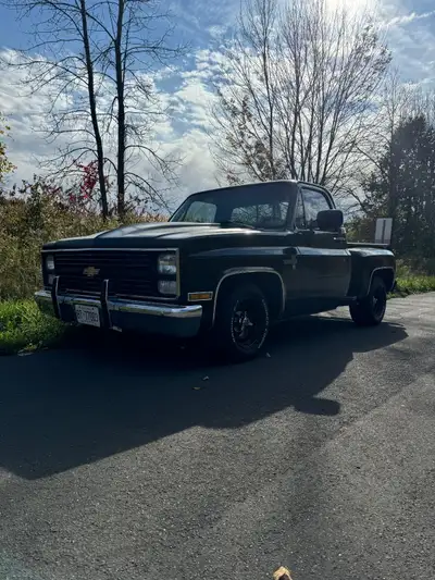 Nice looking 83 chevy squarebody truck, with lots of new parts put on 2 years ago. Only driven 2300...