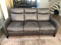 Pristine leather like electric reclining couches
