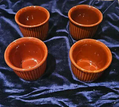 SET OF 4 ENGLISH RAMEKINS OVEN CUP, View more