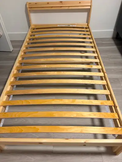 Moving Sale – IKEA Twin Bed Set (Frame + Slats + Mattress) – Mus, View more
