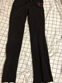 Aeropostale Wide-Leg Sequin-Detail Sweatpants Joggers in Black, 