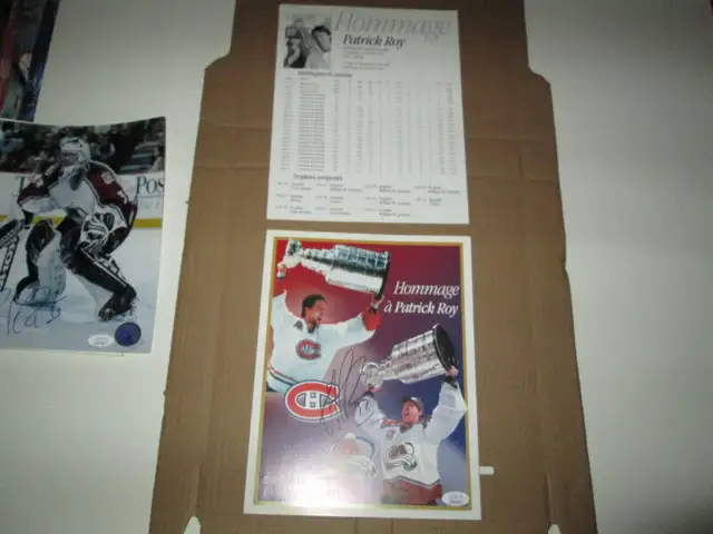 Patrick Roy Signed 9 x 11 Career Double Sided Photo - JSA63826839971971120