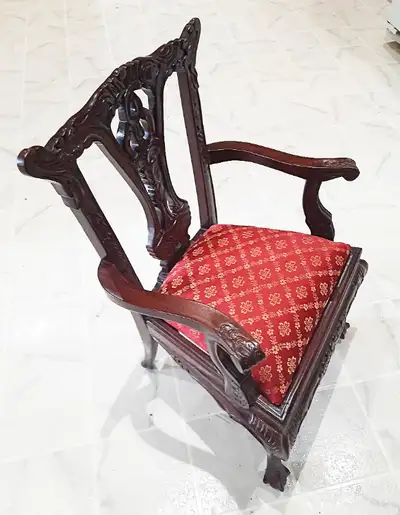 Chippendale style chair for a Child - Half-scale size - Back is 20" tall - Seat is 12" from the floo...
