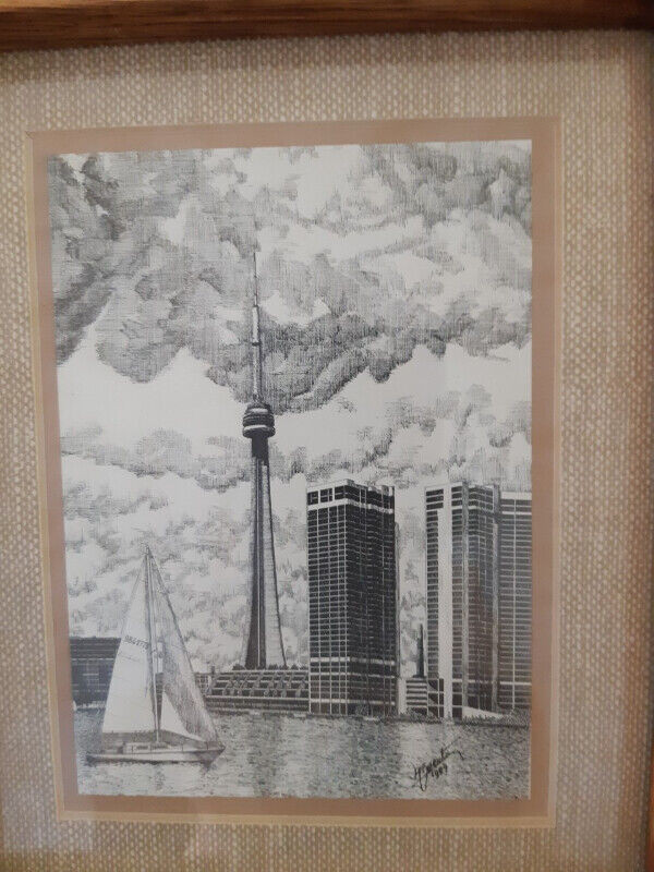 FIRST $65 EACH~ Vtg Pen & Ink Toronto Skyline & Gooderham House in Arts & Collectibles in St. Catharines - Image 2