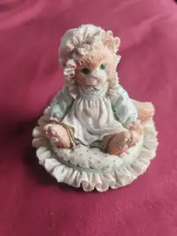 Charming Calico Kittens Collectible Figurine - "Just Thinking Ab