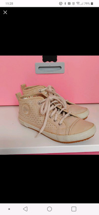 GEOX Girl's Leather Hi-top Sneakers 