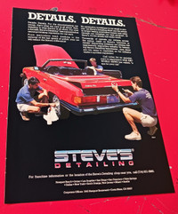 COOL 1987 STEVES DETAILING RETRO AD WITH MERCEDES-BENZ 500SL