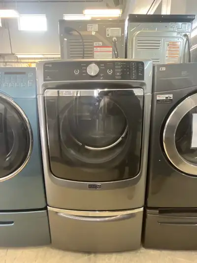 Maytag 27” Front Load Dryer with Pedestal, View more