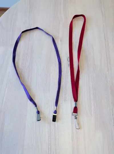 Set of 2 Lanyards - Purple and Burgundy, View more