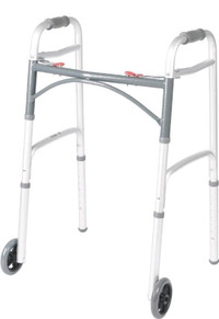 Drive Medical Deluxe Two Button Folding Walker wit