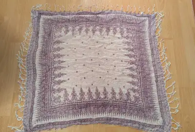 Purple and White Scarf , View more
