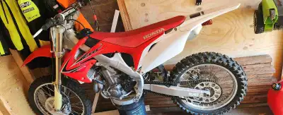 All original. Hardly used. I would guess less than 8 hours use on this 2012 CRF 450 R. Mint bike tha...